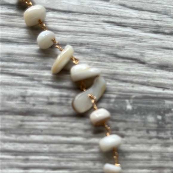 Anthropologie Elegant Cream Beaded Necklace new with tag - Picture 5 of 5